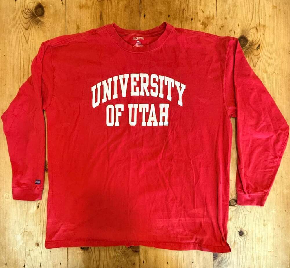 Vintage 90’s Jansport University Of Utah Long Sleeve T-Shirt Red - 2XL
